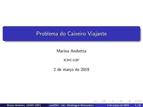 Pdf Problema Do Caixeiro Viajante Problema Do Caixeiro Viajante