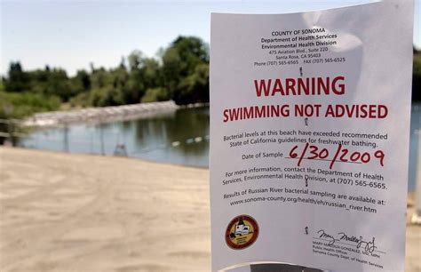 Public health warnings posted at popular Russian River beaches