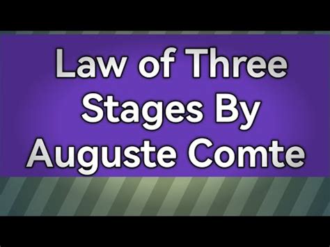 Law Of Three Stages By Auguste Comte YouTube