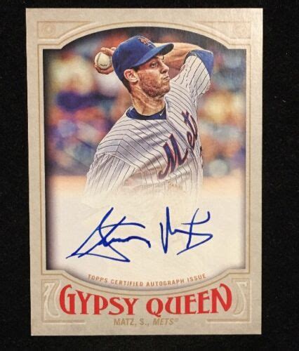 Steven Matz Gypsy Queen Topps Autographed Signed Auto Baseball