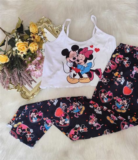 PIJAMA BLOGUERINHA ADULTO CALÇA CA PRETO CORAÇÃO Império Lingerie