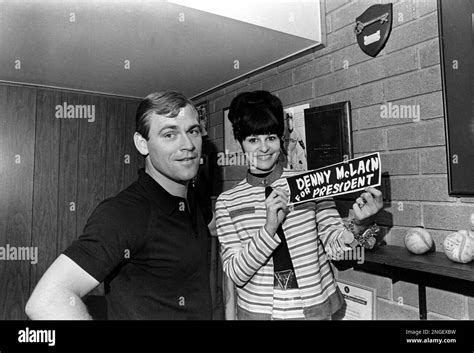 Detroit Tigers Right Handed Star Pitcher Denny Mclain And His Wife