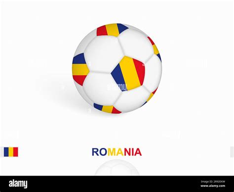 Soccer Ball With The Romania Flag Football Sport Equipment Vector