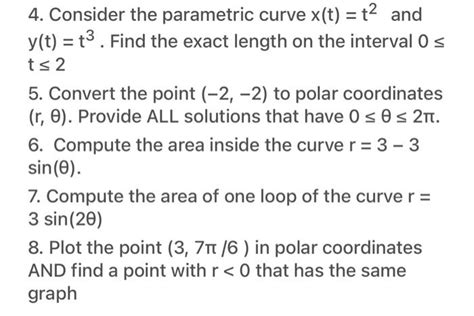 Solved Consider The Parametric Curve X T T And Y T T Chegg