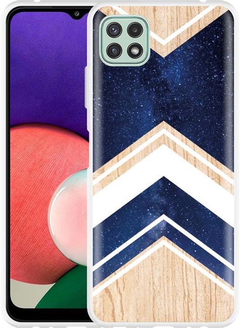 Samsung Galaxy A22 5G Hoesje Space Wood Designed By Cazy Bol