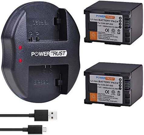 Powertrust Pack Bp Li Ion Battery And Dual Fast Charger For Canon