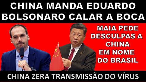 CHINA REBATE EDUARDO BOLSONARO PEDE RESPEITO AO POVO CHINÊS E DIZ QUE