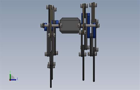 024 Exoskeleton Quadripod四足行走机构3d图纸 Solidworks设计solidworks 2020模型图纸