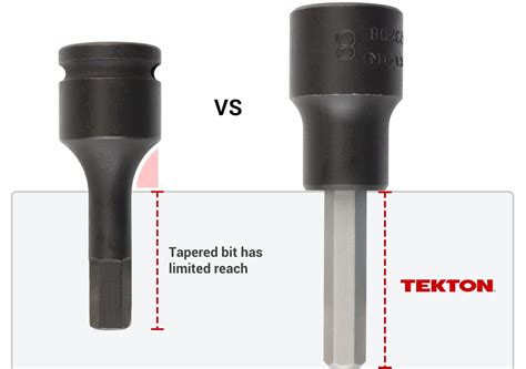 Inch Drive Hex Impact Bit Socket Set Piece Tekton Sib