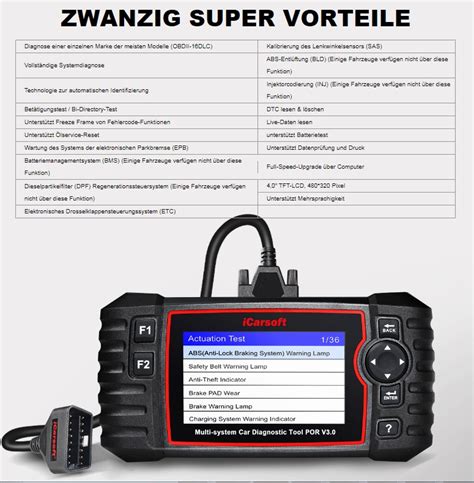 iCarsoft POR V3 0 für Porsche Diagnosegerät iCarsoft Deutschland