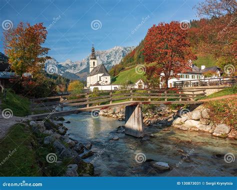 Amazing Mountain Landscape In The Bavarian Alps Ramsau Bei