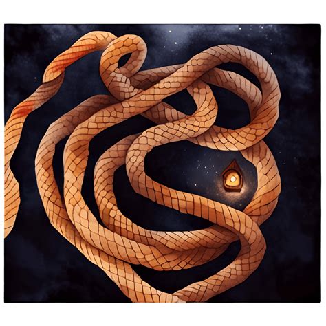 A Rope That Looks Like a Snake on a Dark Background · Creative Fabrica