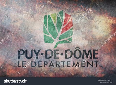 Top View Retroflag Department Puy De Stock Illustration