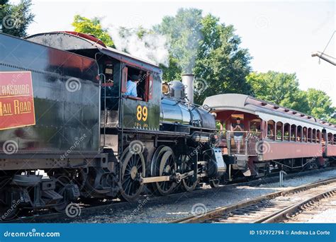 Vintage Steam Locomotive In Strasburg Pennsylvania Editorial Stock