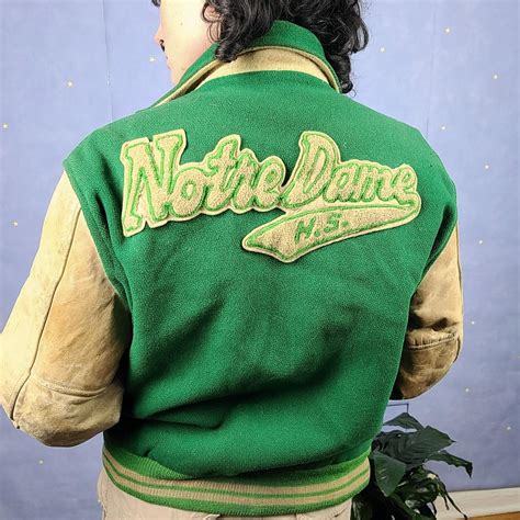 Vintage notre dame high school jacket Beat to hell... - Depop