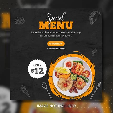 Premium Psd Best Food Banner Designer