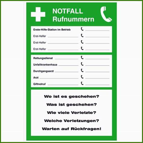 Notfall Und Alarmplan Vorlage Word Erstaunlich Aush Nge