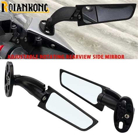 VFR 750 700 800 Motorcycle Wing Mirrors Adjustable Rotating Rearview