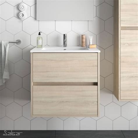 Mueble De Ba O Noja Roble Caledonia Lavabo Zurione