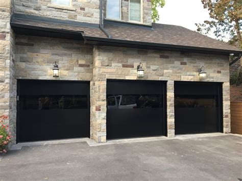 Modern Black Glass Garage Door Modern Doors