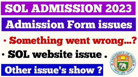 Sol New Admission 2023 24 Issue Other Issue S Opps Something