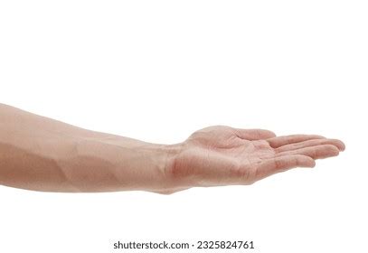 Man Hand Hold Something Isolated On Stock Photo Shutterstock