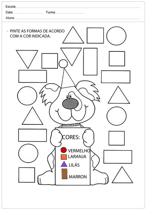 Atividades Formas Geom Tricas Educa O Infantil E Maternal Para