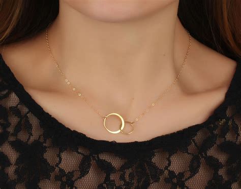 Infinity Necklace Gold Infinity Necklace Bridesmaid Etsy