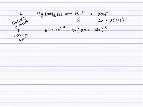 SOLVED Calculate The Solubility In Grams Per Liter Of Magnesium