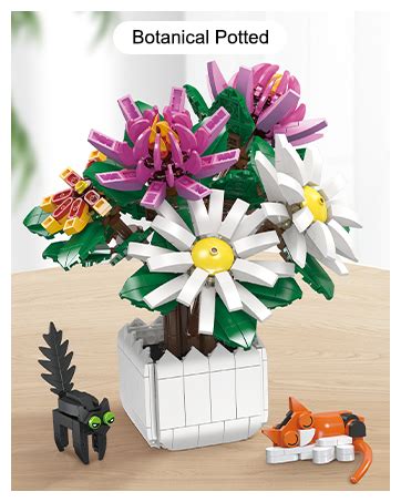 Educiro Flowers Bouquet Building Decoration Set Pcs Christmas