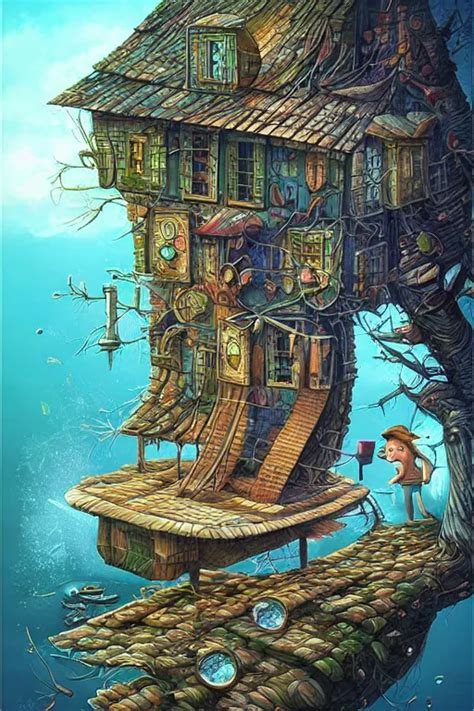 By Jacek Yerka And Cyril Rolando Stable Diffusion OpenArt