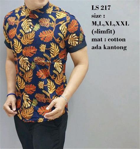 Gambar Desain Baju Batik Lengan Pendek Pria Kerabatdesain