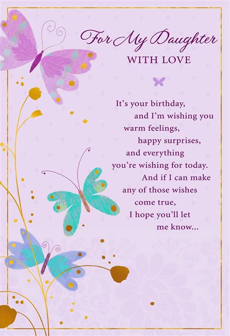 Butterflies On Purple Birthday Card For Daughter Greeting Cards Hallmark