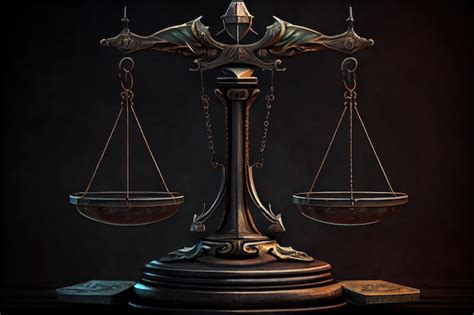 Premium Ai Image Scales Of Justice With One Side Balancing The Weight