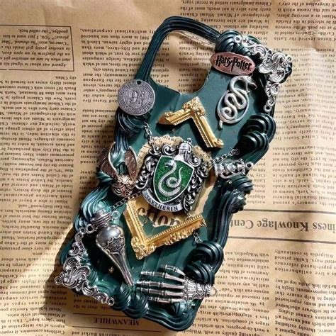 Slytherin Phone Case Harry Potter Phone Case 100handmade Fake Cream Phone Casefor Samsung