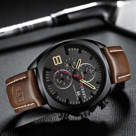 Curren Mens Chronograph Watch Brown Vivid Nuance South Africa