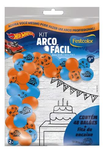 Kit Arco Fácil Bexigas Decorativa Tematica Hot Wheels MercadoLivre