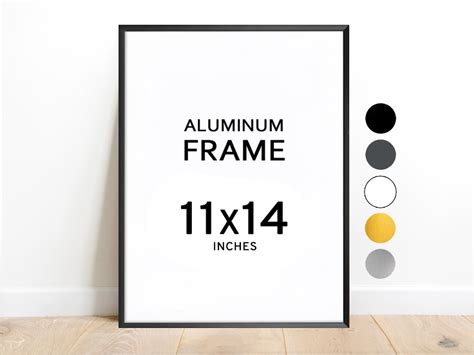 11x14 Aluminum Frame Colors Black White Graphite Silver Gold