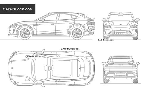 Xiaomi YU7 Vector Car Drawing