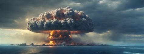 Premium AI Image | explosion nuclear bomb in ocean