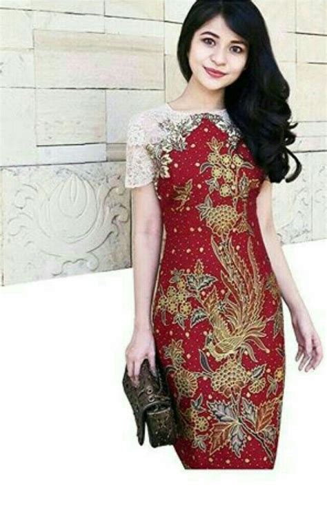 47 Dres Batik Wanita Kombinasi Info Batik Top