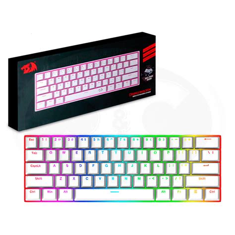 TECLADO MECANICO REDRAGON DRAGONBORN K630W RGB WHITE SW BROWN 60