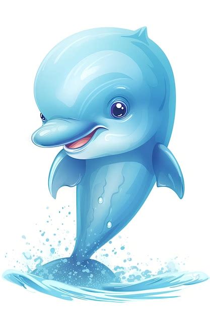 Premium AI Image | Sweet Baby Dolphin Illustration