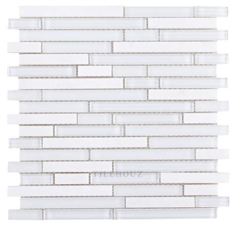 Linear Thassos 11 75 X 12 Glass Mosaic Tilehouz