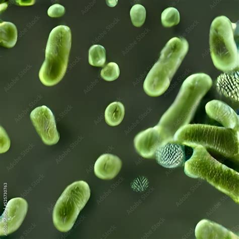 Escherichia Coli E Coli Cells Or 3d Bacteria Under Microscope Stock Illustration Adobe Stock