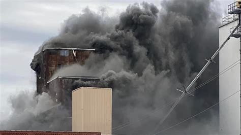 Large fire burns at Kent mill | wkyc.com