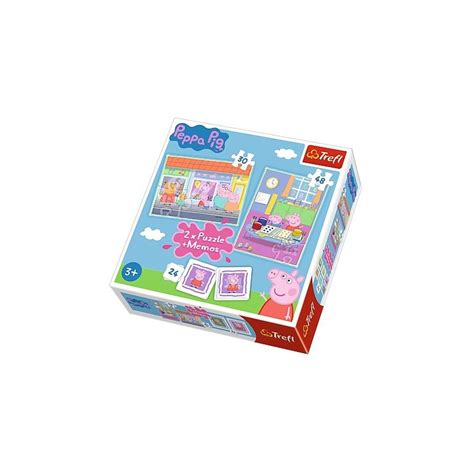 TREFL Puzzle Układanka 2w1 Memo ŚWINKA PEPPA DZIEŃ PEPPY 90600