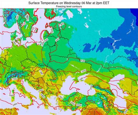 Ukraine Surface Temperature On Thursday 15 Jul At 9pm Eest