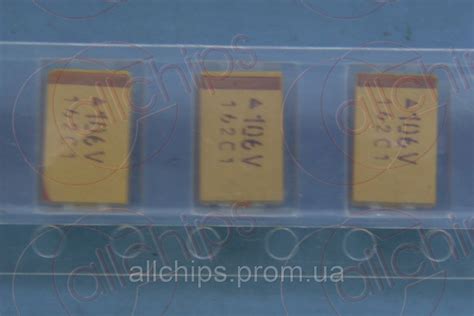 Купити Танталовий конденсатор (106) 10мкф 35В 20% Size-D, ціна 64.78 ...