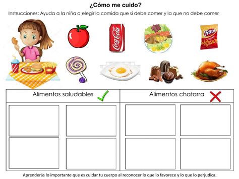 Clasificación De Alimentos Saludables Y No Saludables